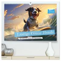 Lustige Comic Hunde (hochwertiger Premium Wandkalender 2024 DIN A2 quer), Kunstdruck in Hochglanz
