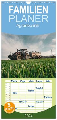 Familienplaner 2024 - Agrartechnik mit 5 Spalten (Wandkalender, 21 x 45 cm) CALVENDO