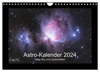 Astro-Kalender - Deep Sky und Landschaften (Wandkalender 2024 DIN A4 quer), CALVENDO Monatskalender