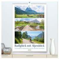 Radlglück mit Alpenblick 2024 (hochwertiger Premium Wandkalender 2024 DIN A2 hoch), Kunstdruck in Hochglanz