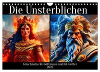 Die Unsterblichen - Griechische KI-Göttinnen und KI-Götter (Wandkalender 2025 DIN A4 quer), CALVENDO Monatskalender