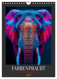 Farbenpracht - Bunte Tierporträts (Wandkalender 2025 DIN A4 hoch), CALVENDO Monatskalender