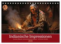 Indianische Impressionen (Tischkalender 2025 DIN A5 quer), CALVENDO Monatskalender