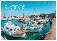 Rhodos - Die Highlights der Insel (Tischkalender 2025 DIN A5 quer), CALVENDO Monatskalender