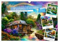 Fantasie Cottages - Ein Jahr durch die Märchenwelt (Wandkalender 2025 DIN A3 quer), CALVENDO Monatskalender