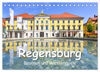Regensburg Brunnen und Wasserspiele (Tischkalender 2025 DIN A5 quer), CALVENDO Monatskalender