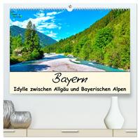 Bayern - Idylle zwischen Allgäu und Bayerischen Alpen (hochwertiger Premium Wandkalender 2025 DIN A2 quer), Kunstdruck in Hochglanz