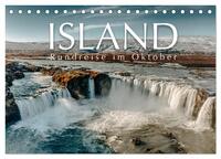 Island - Rundreise im Oktober (Tischkalender 2025 DIN A5 quer), CALVENDO Monatskalender