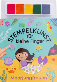 Cover-Abbildung für Stempelkunst für kleine Finger. Meerjungfrauen (Softcover/Paperback) (99999---978-3-401-72193-4)