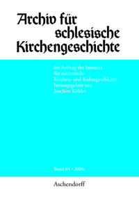 Archiv für Schlesische Kirchengeschichte