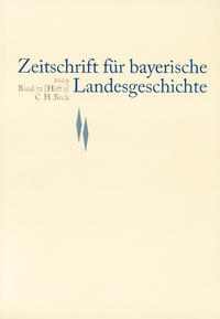 Zeitschrift für bayerische Landesgeschichte Band 72 Heft 1/2009