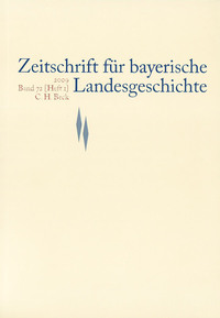 Zeitschrift für bayerische Landesgeschichte Band 75 Heft 2/2012