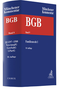 Münchener Kommentar zum Bürgerlichen Gesetzbuch Bd. 9: Familienrecht I,§§ 1297-1588, Versorgungsausgleichsgesetz, Gewaltschutzgesetz, Lebenspartnerschaftsgesetz