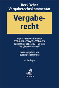 Beck'scher Vergaberechtskommentar Band 2: VgV, SektVO, VSVgV, KonzVgV, VOB/A-EU, VOB/A-VS, WRegV, PreisV 30/53