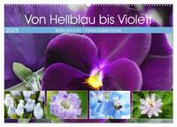 Von Hellblau bis Violett Blütenpracht (Wandkalender 2025 DIN A2 quer), CALVENDO Monatskalender