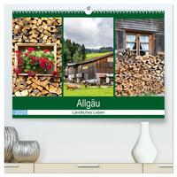 Allgäu - Landliches Leben (hochwertiger Premium Wandkalender 2025 DIN A2 quer), Kunstdruck in Hochglanz
