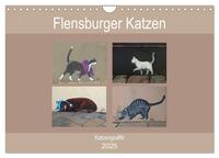 Flensburger Katzen (Wandkalender 2025 DIN A4 quer), CALVENDO Monatskalender