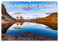TRAUMZIELE DER SCHWEIZ Impressionen (Wandkalender 2025 DIN A2 quer), CALVENDO Monatskalender
