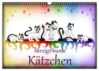 herzige bunte Kätzchen (Wandkalender 2025 DIN A3 quer), CALVENDO Monatskalender