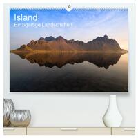 Island - einzigartige Landschaften (hochwertiger Premium Wandkalender 2025 DIN A2 quer), Kunstdruck in Hochglanz
