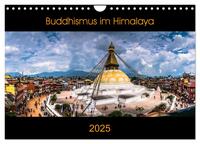 Buddhismus im Himalaya (Wandkalender 2025 DIN A4 quer), CALVENDO Monatskalender
