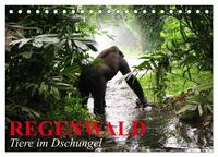 Regenwald • Tiere im Dschungel (Tischkalender 2025 DIN A5 quer), CALVENDO Monatskalender