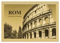 Rom-Ein Kalender im Zeitungsstil (Tischkalender 2025 DIN A5 quer), CALVENDO Monatskalender