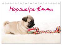Mopswelpe Emma (Tischkalender 2025 DIN A5 quer), CALVENDO Monatskalender