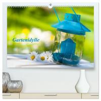 Gartenidylle (hochwertiger Premium Wandkalender 2025 DIN A2 quer), Kunstdruck in Hochglanz