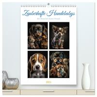 Zauberhafte Hundebabys (hochwertiger Premium Wandkalender 2025 DIN A2 hoch), Kunstdruck in Hochglanz