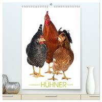 Kunterbunte Hühner Truppe (hochwertiger Premium Wandkalender 2025 DIN A2 hoch), Kunstdruck in Hochglanz