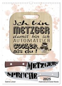 Metzger-Sprüche (Wandkalender 2025 DIN A3 hoch), CALVENDO Monatskalender