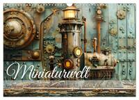 Miniaturwelt Faszinierend winzige Häuser im Steampunk-Stil (Wandkalender 2025 DIN A3 quer), CALVENDO Monatskalender