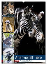 Artenvielfalt Tiere (Wandkalender 2025 DIN A2 hoch), CALVENDO Monatskalender
