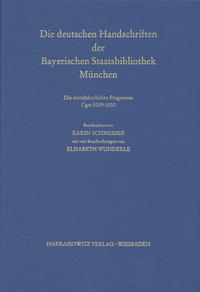 Catalogus codicum manu scriptorum Bibliothecae Monacensis. (Handschriftenkatalog... / Die deutschen Pergament-Handschriften