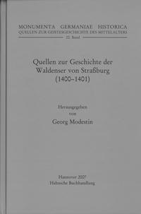 Quellen zur Geschichte der Waldenser von Straßburg (1400-1401)