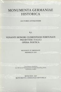 Venanti Honori Clementiani Fortunati presbyteri Italici Opera poetica