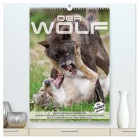 Emotionale Momente: Der Wolf. (hochwertiger Premium Wandkalender 2025 DIN A2 hoch), Kunstdruck in Hochglanz