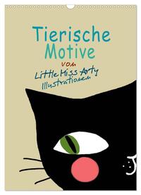 Tierische Motive von Little Miss Arty Illustrationen (Wandkalender 2025 DIN A3 hoch), CALVENDO Monatskalender