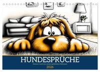 Hundesprüche (Wandkalender 2026 DIN A4 quer), CALVENDO Monatskalender