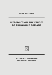 Introduction aux Etudes de Philologie romane