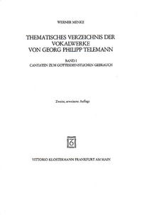 Thematisches Verzeichnis der Vokalwerke von Georg Philipp Telemann