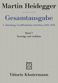 Vorträge und Aufsätze (1936-1953)