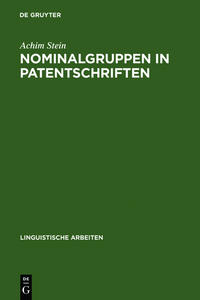 Nominalgruppen in Patentschriften