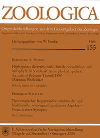 High species diversity, male-female coevolution, and metaphyly in Southeast Asian pholcid spiders: the case of Belisana Thorell 1898 (Araneae, Pholcidae). - Tiere tropischer Regenwälder: strukturelle und funktionelle, vorwiegend qualitative Aspekte -