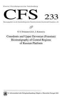 Conodonts and Upper Devonian (Frasnian) Biostratigraphy of Central Regions of Russian Platform