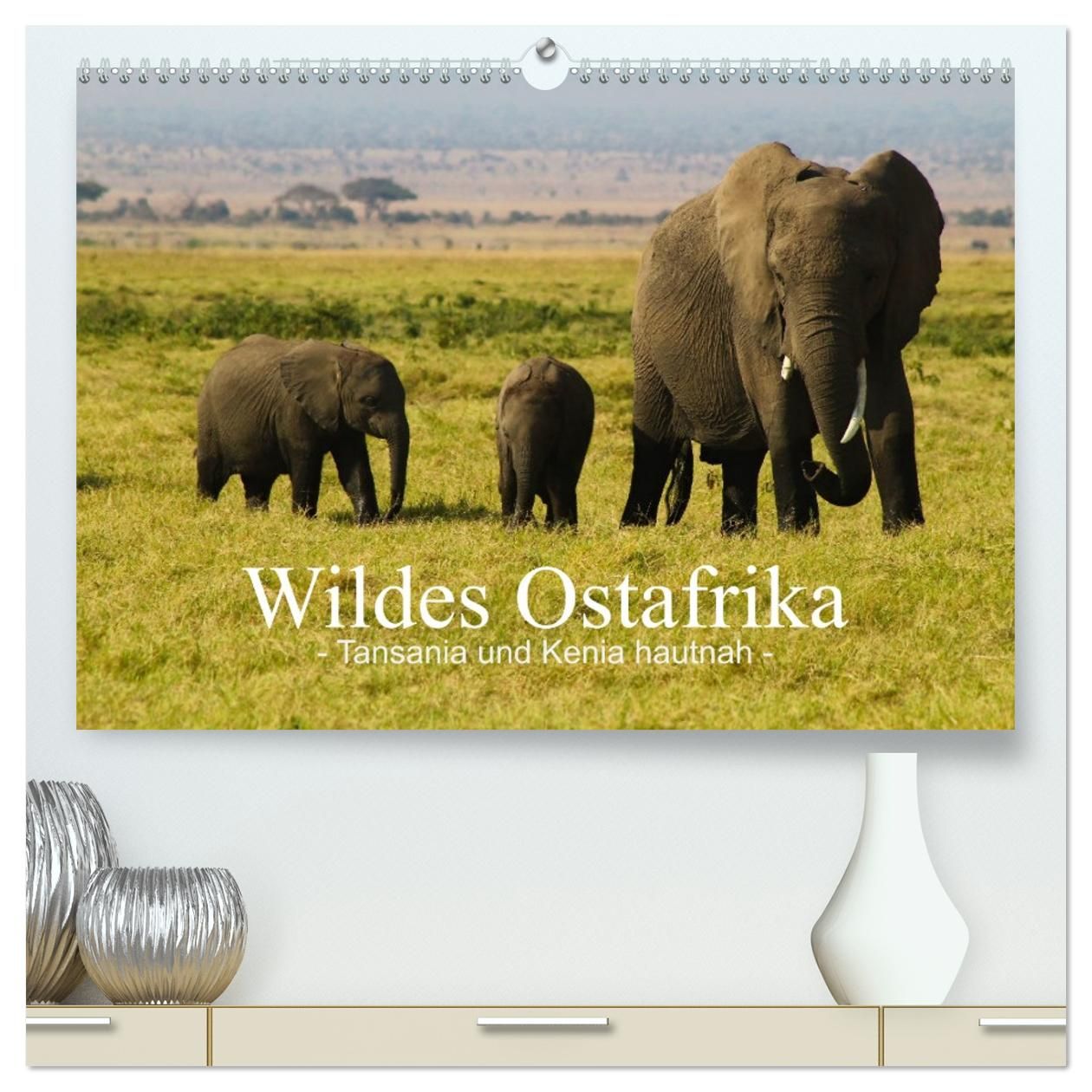 Cover-Abbildung für Wildes Ostafrika - Tansania und Kenia hautnah (hochwertiger Premium Wandkalender 2026 DIN A2 quer), Kunstdruck in Hochglanz (99999---978-3-516-69864...
