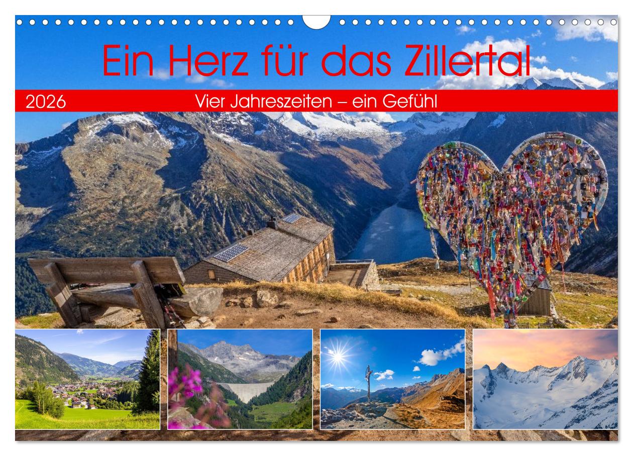 Cover-Abbildung für Ein Herz für das Zillertal (Wandkalender 2026 DIN A3 quer), CALVENDO Monatskalender (99999---978-3-516-70698-7)