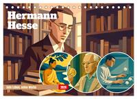 Cover-Abbildung für Hermann Hesse. Sein Leben, seine Werke (Tischkalender 2026 DIN A5 quer), CALVENDO Monatskalender (99999---978-3-516-70868-4)