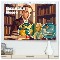 Cover-Abbildung für Hermann Hesse. Sein Leben, seine Werke (hochwertiger Premium Wandkalender 2026 DIN A2 quer), Kunstdruck in Hochglanz (99999---978-3-516-70881-3)